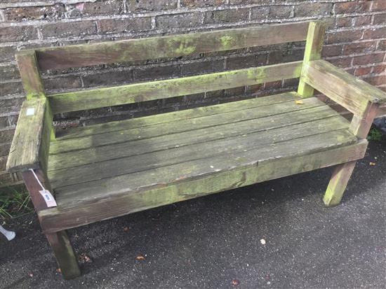 Wooden garden bench